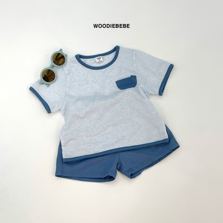 Woodie - Korean Children Fashion - #childrensboutique - Pocket Top Bottom Set