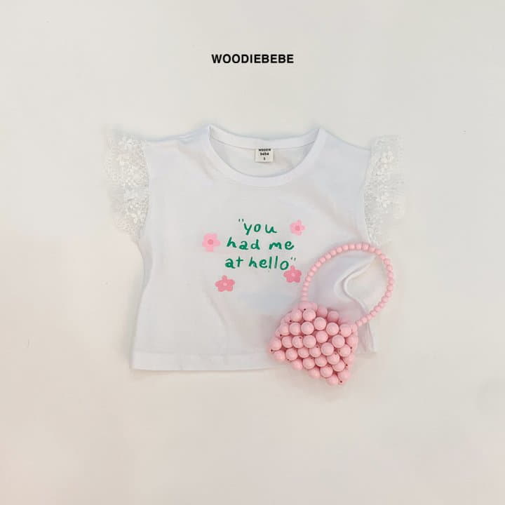Woodie - Korean Children Fashion - #designkidswear - Hello Frill Tee - 9