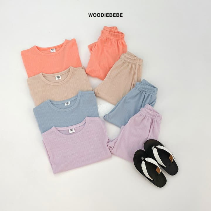 Woodie - Korean Children Fashion - #designkidswear - Pastel Top Bottom Set