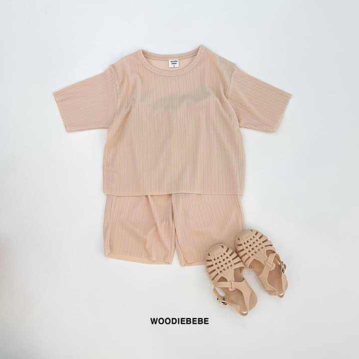 Woodie - Korean Children Fashion - #discoveringself - Pastel Top Bottom Set - 2