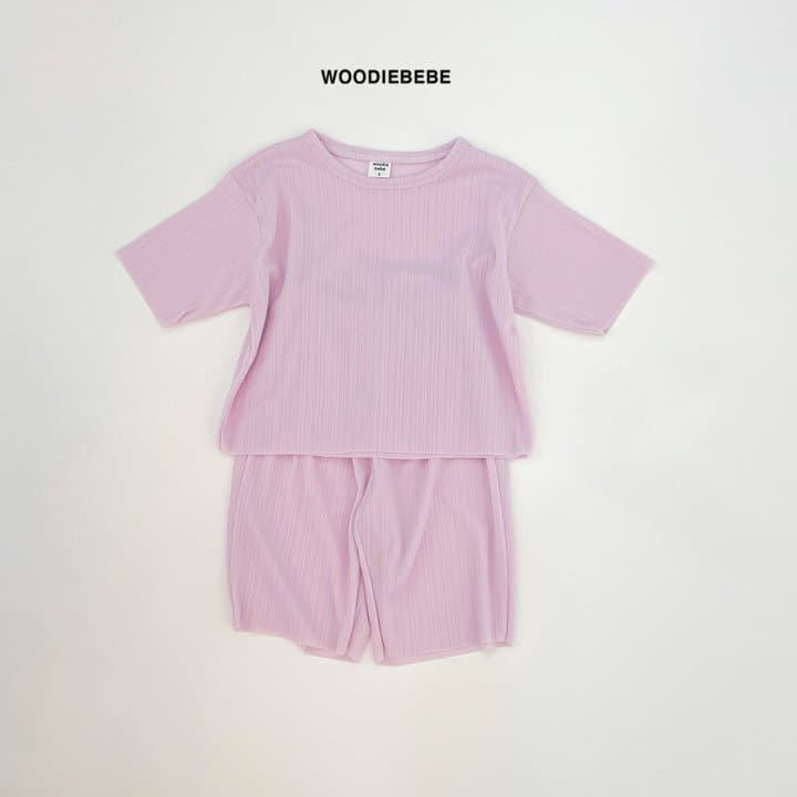 Woodie - Korean Children Fashion - #fashionkids - Pastel Top Bottom Set - 4