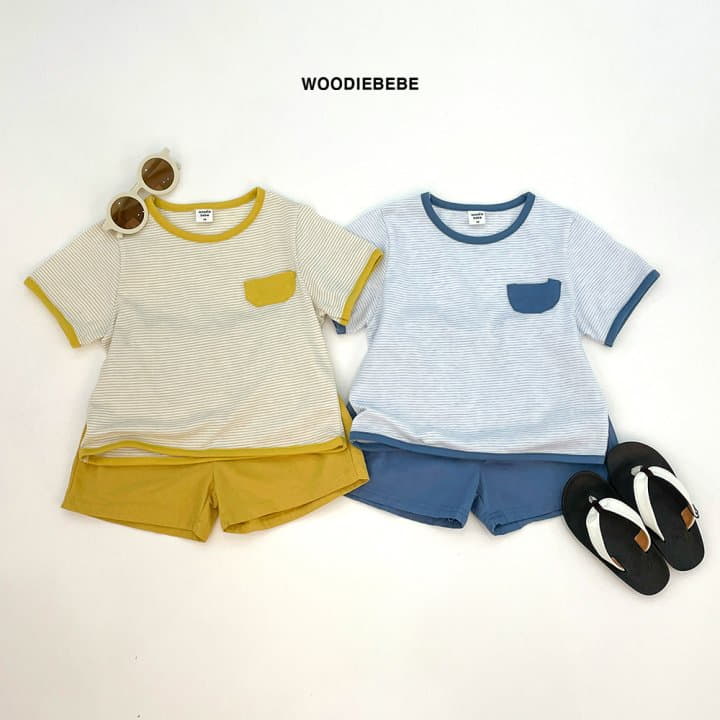 Woodie - Korean Children Fashion - #kidsstore - Pocket Top Bottom Set - 6
