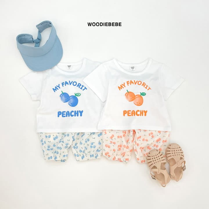 Woodie - Korean Children Fashion - #littlefashionista - Peach Top Bottom Set - 5