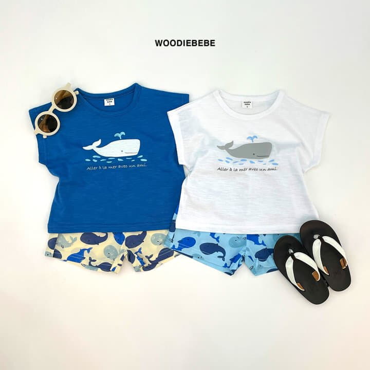 Woodie - Korean Children Fashion - #magicofchildhood - Dolphin Top Bottom Set