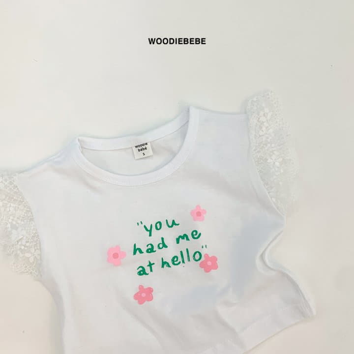 Woodie - Korean Children Fashion - #toddlerclothing - Hello Frill Tee - 5