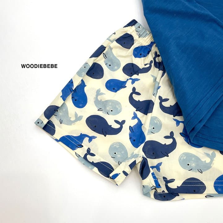 Woodie - Korean Children Fashion - #toddlerclothing - Dolphin Top Bottom Set - 5