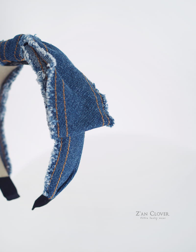 Zan Clover - Korean Children Fashion - #childofig - Denim Ribbon Hairband - 7