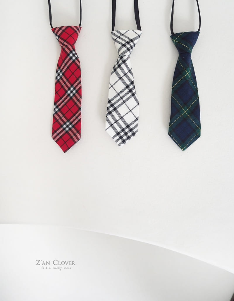 Zan Clover - Korean Children Fashion - #childofig - Check Short Tie