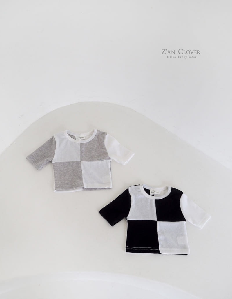 Zan Clover - Korean Children Fashion - #kidsshorts - Block Tee