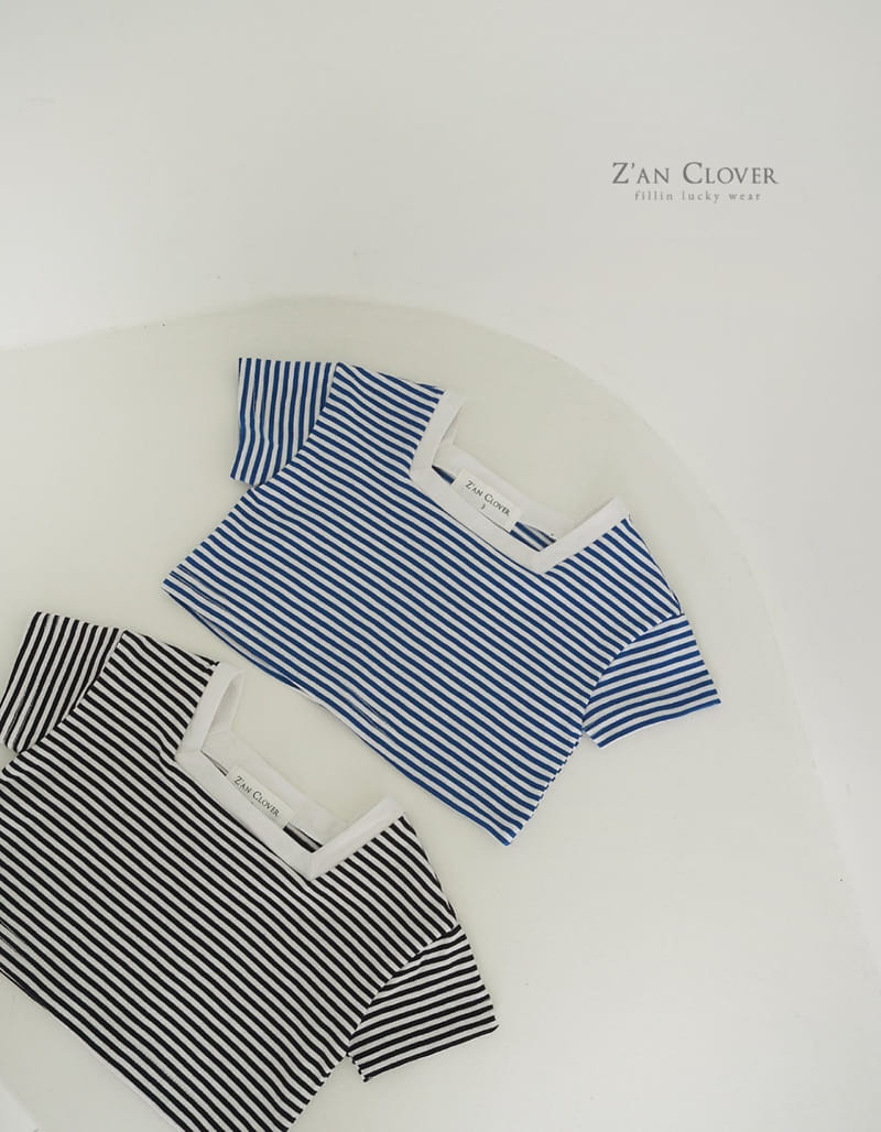Zan Clover - Korean Children Fashion - #littlefashionista - Marine Short Tee - 2
