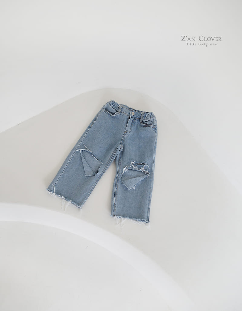 Zan Clover - Korean Children Fashion - #minifashionista - Knee Vintage Jeans