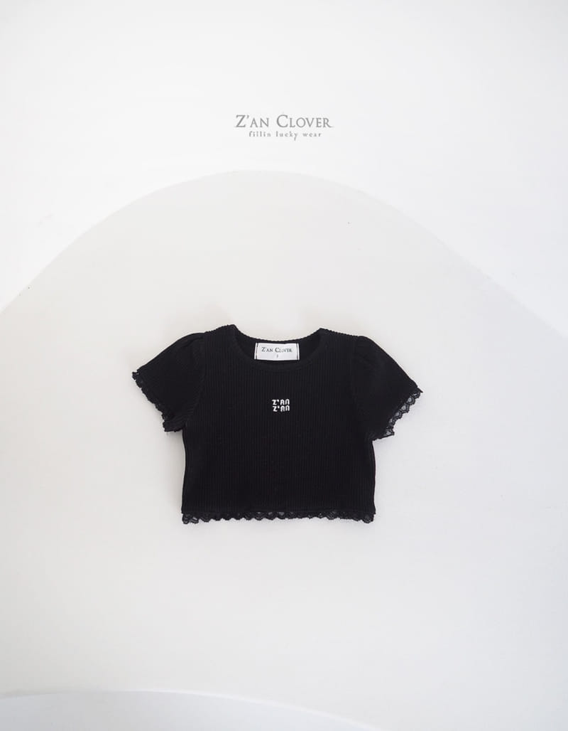 Zan Clover - Korean Children Fashion - #minifashionista - Lace Half Tee - 4