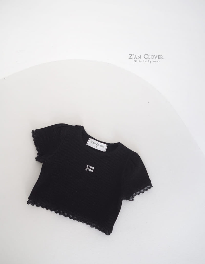 Zan Clover - Korean Children Fashion - #todddlerfashion - Lace Half Tee - 5