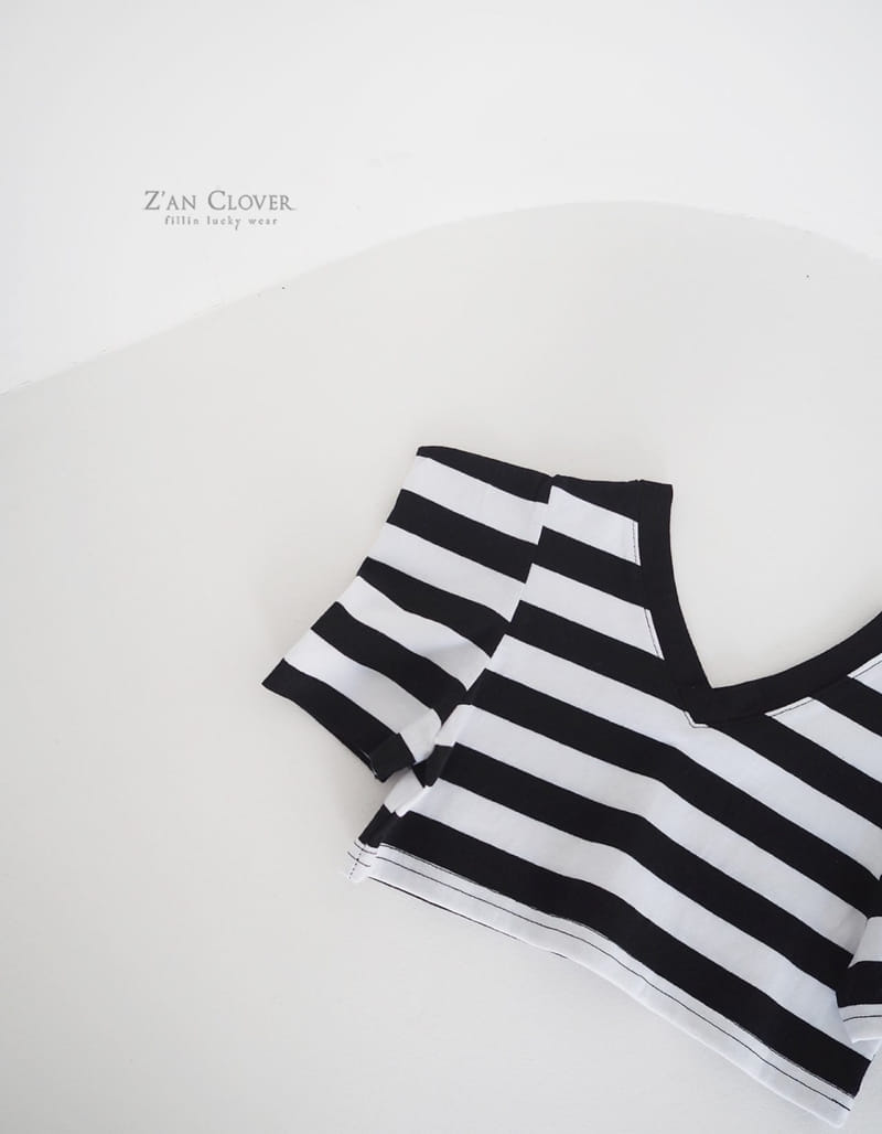 Zan Clover - Korean Children Fashion - #toddlerclothing - V Puff Tee - 5