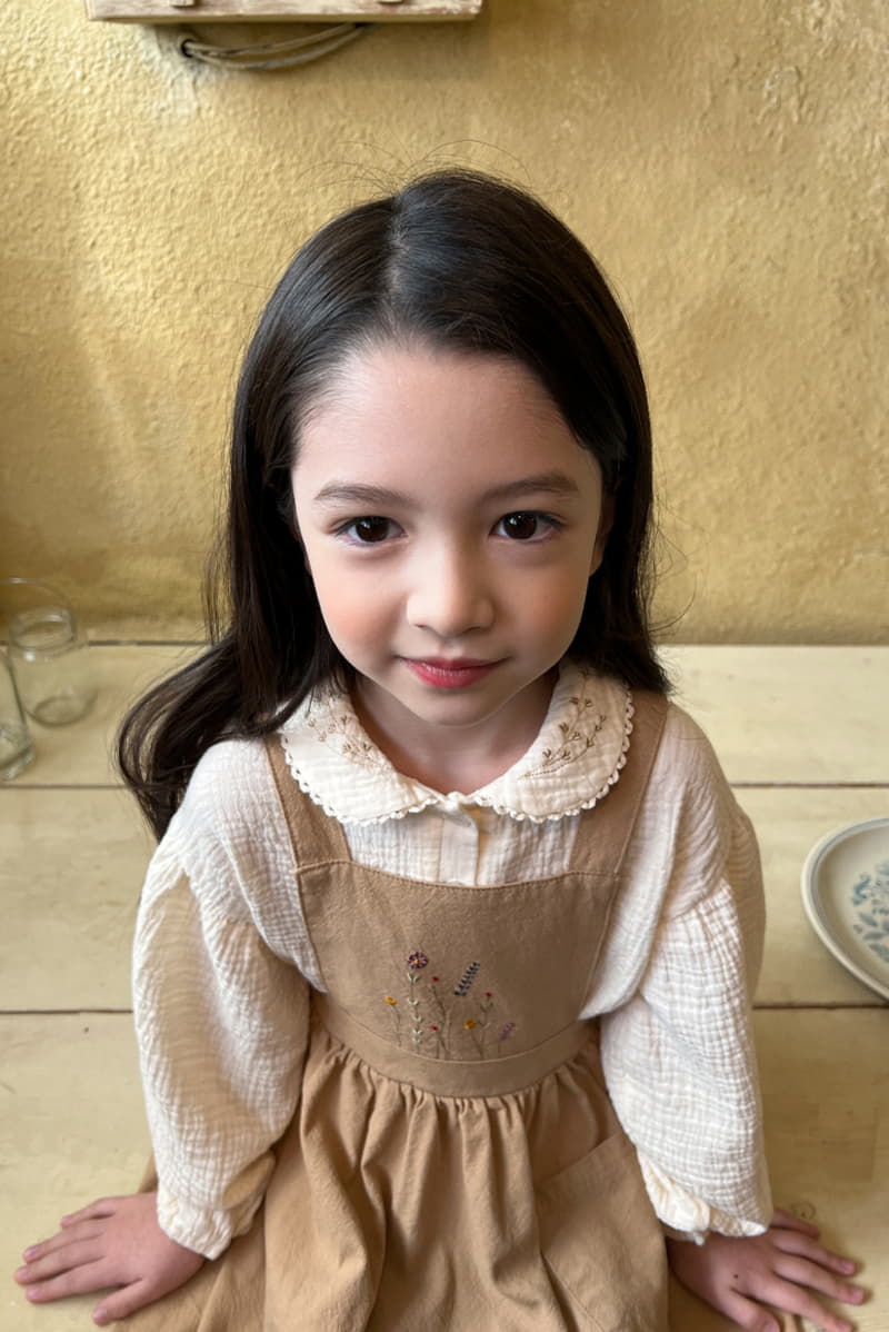 a-Market - Korean Children Fashion - #Kfashion4kids - Embrodiery Collar Blouse - 9