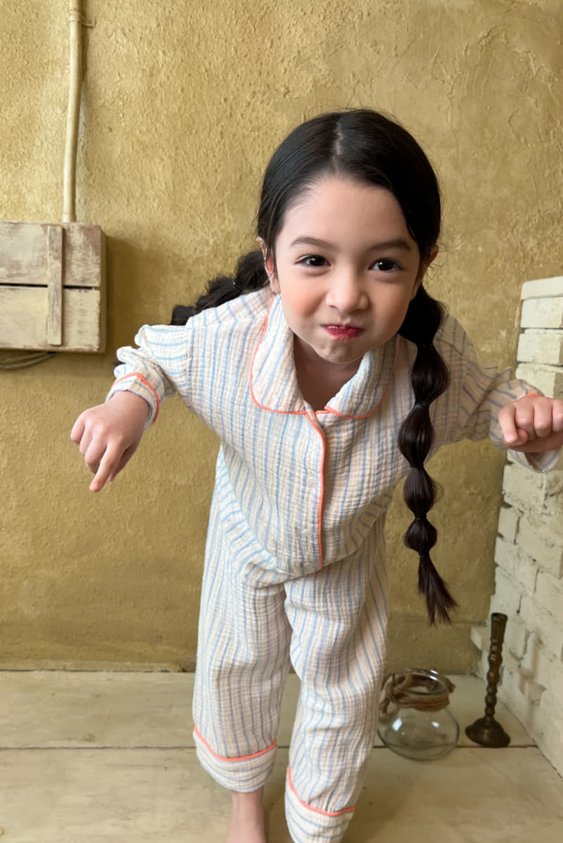 a-Market - Korean Children Fashion - #Kfashion4kids - Stripes Pajama - 7