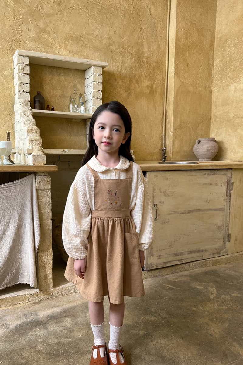 a-Market - Korean Children Fashion - #Kfashion4kids - Rose Overalls Skirt - 12