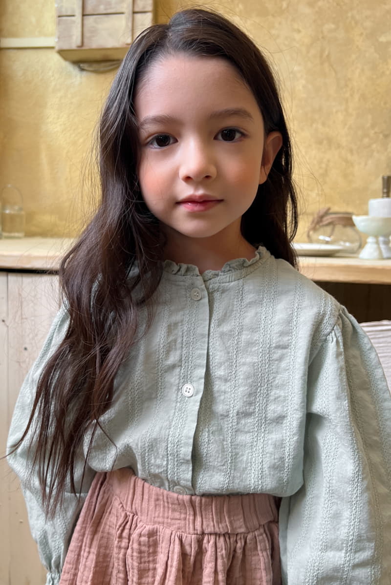a-Market - Korean Children Fashion - #kidsshorts - Mint Blouse - 7