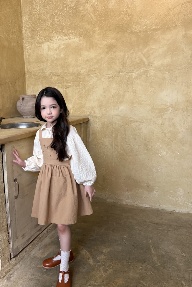a-Market - Korean Children Fashion - #kidsshorts - Rose Overalls Skirt - 9