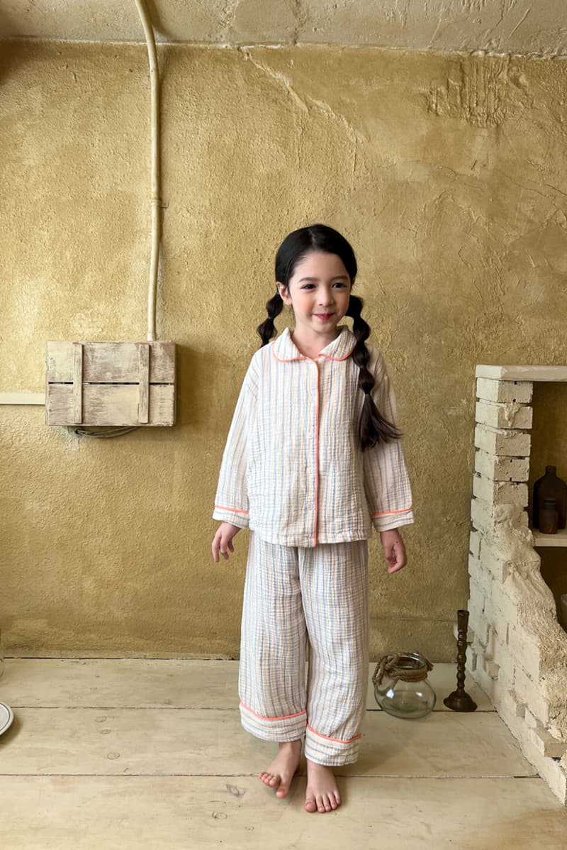 a-Market - Korean Children Fashion - #kidsstore - Stripes Pajama - 5