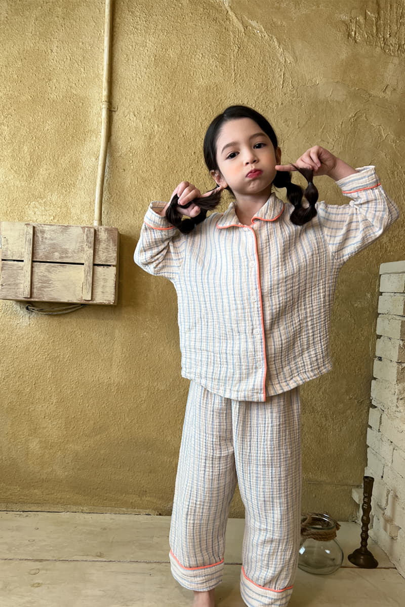 a-Market - Korean Children Fashion - #littlefashionista - Stripes Pajama - 8