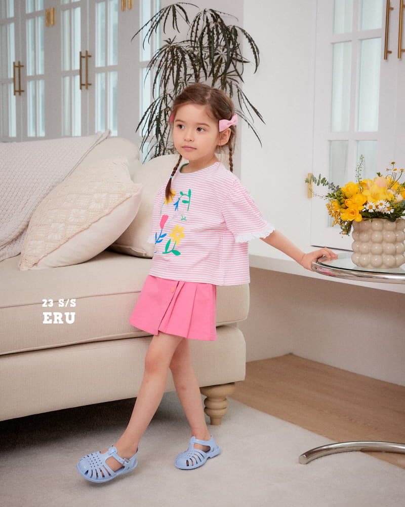 e.ru - Korean Children Fashion - #Kfashion4kids - Stripes Flower Tee - 2