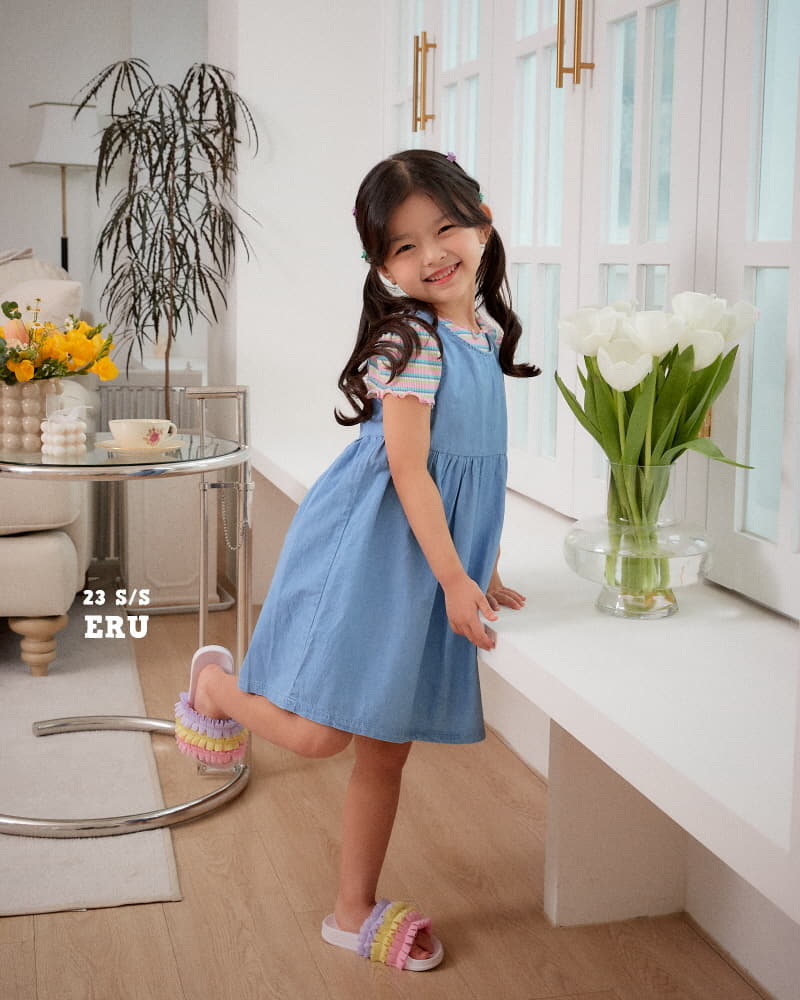 e.ru - Korean Children Fashion - #childrensboutique - Stripes Macaroon Tee - 5