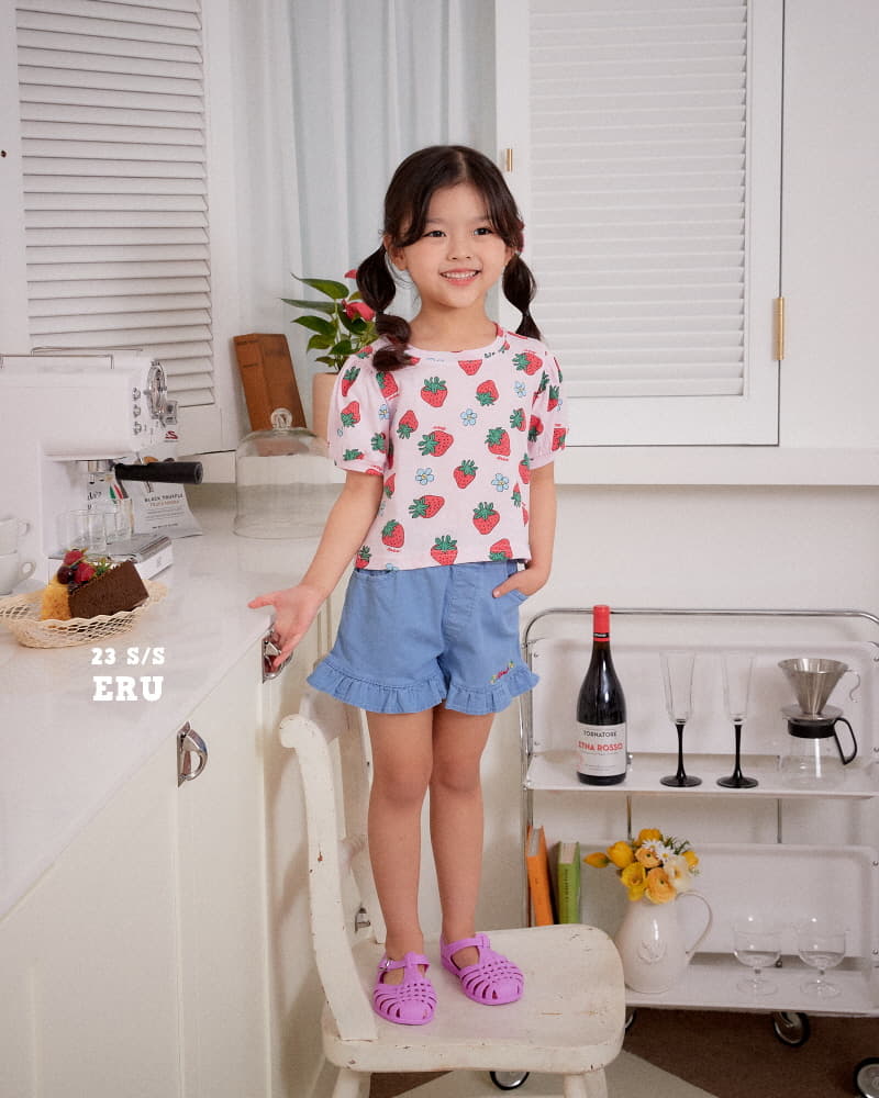 e.ru - Korean Children Fashion - #kidsshorts - Berry Crop Tee - 2
