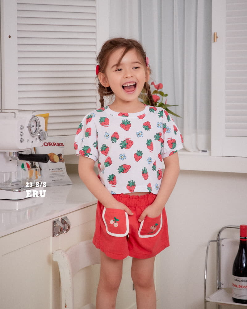 e.ru - Korean Children Fashion - #magicofchildhood - Berry Crop Tee - 7
