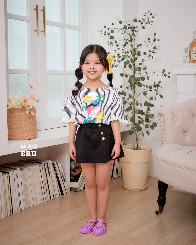 e.ru - Korean Children Fashion - #minifashionista - Stripes Flower Tee - 5
