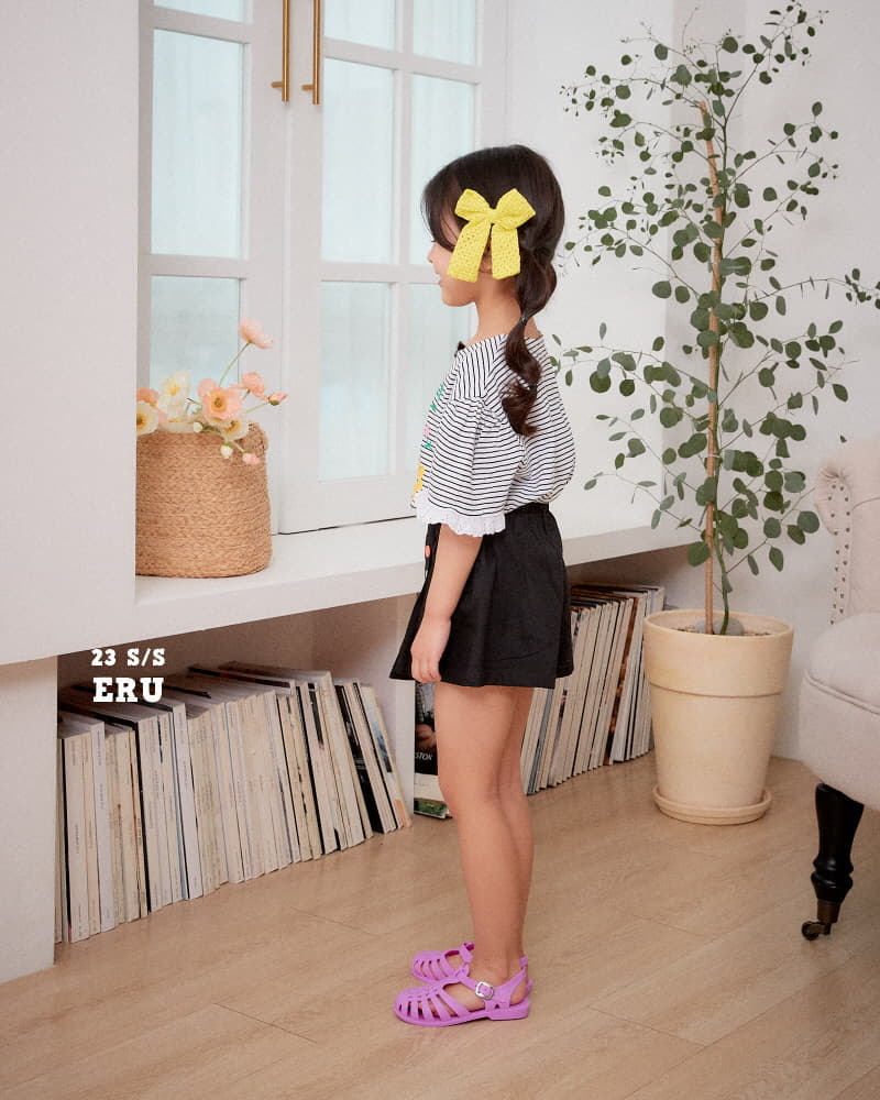 e.ru - Korean Children Fashion - #prettylittlegirls - Stripes Flower Tee - 6