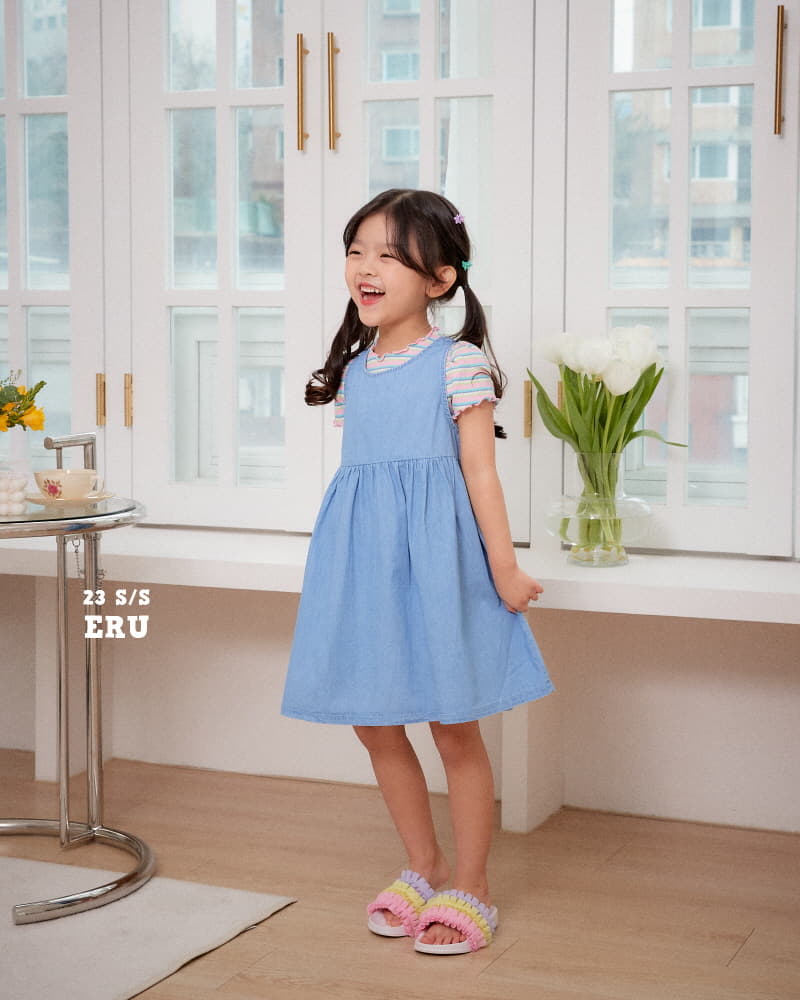 e.ru - Korean Children Fashion - #toddlerclothing - Stripes Macaroon Tee - 2