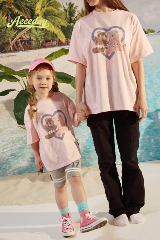 Aeeeday - Korean Children Fashion - #designkidswear - Heart Bear Tee - 9
