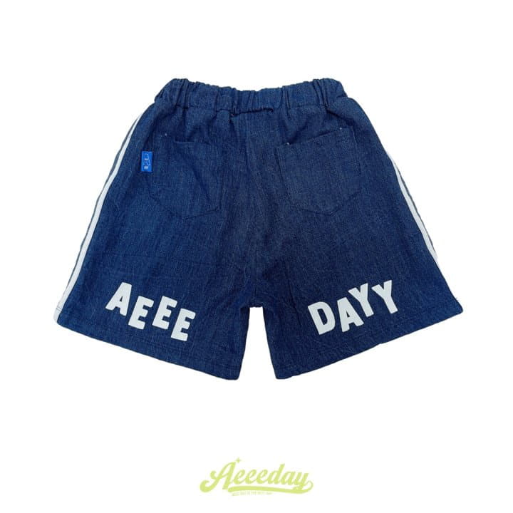 Aeeeday - Korean Children Fashion - #designkidswear - Line Denim Shorts - 6