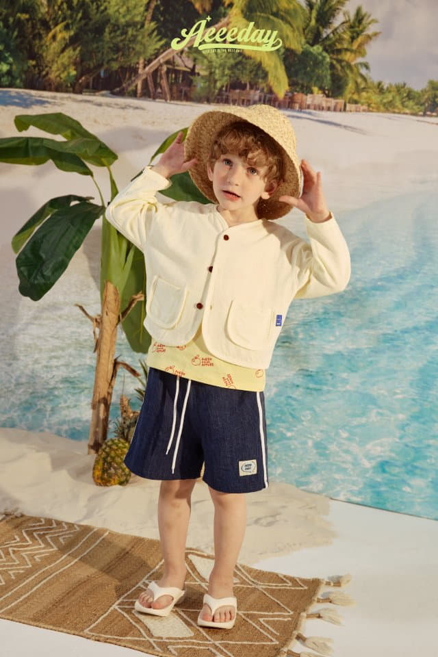 Aeeeday - Korean Children Fashion - #discoveringself - Line Denim Shorts - 7