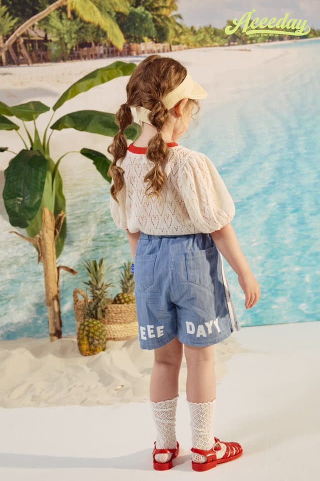 Aeeeday - Korean Children Fashion - #kidsstore - Line Denim Shorts - 10