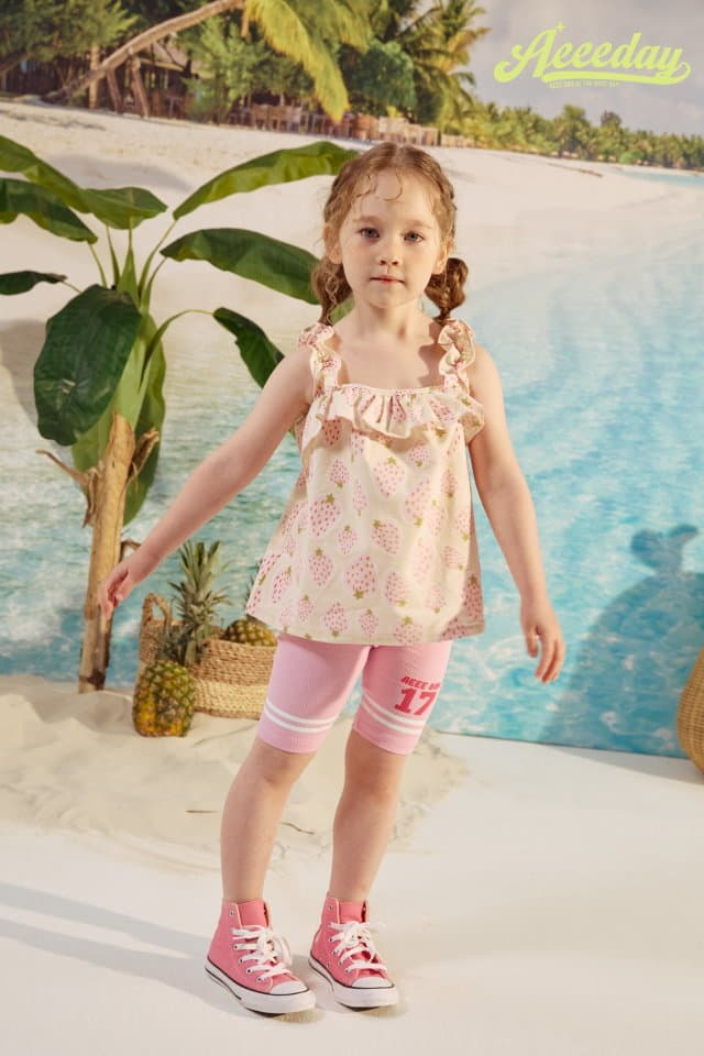 Aeeeday - Korean Children Fashion - #littlefashionista - Strawberry Sleeveless - 8