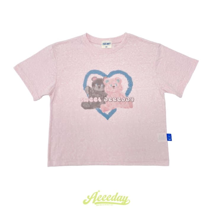 Aeeeday - Korean Children Fashion - #magicofchildhood - Heart Bear Tee