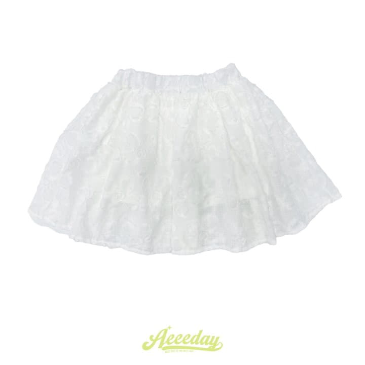 Aeeeday - Korean Children Fashion - #minifashionista - Flower Lace Skirt - 3