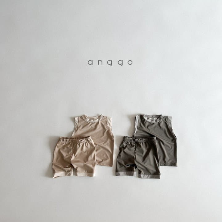 Anggo - Korean Children Fashion - #childofig - Plain Swimwear Set - 8