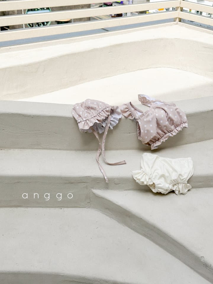Anggo - Korean Children Fashion - #childofig - Blossom Bikini with Hat - 6