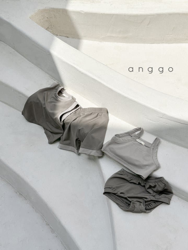 Anggo - Korean Children Fashion - #littlefashionista - Plain Swimwear Set - 3