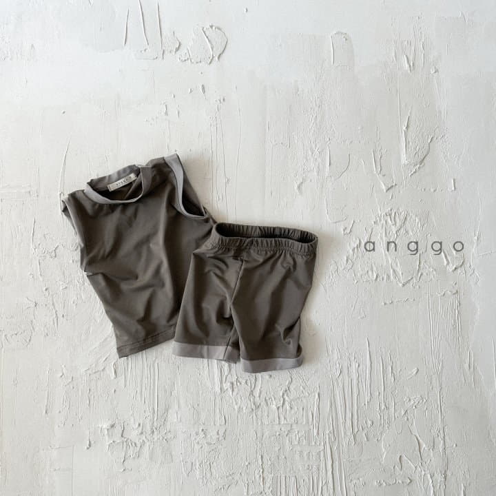 Anggo - Korean Children Fashion - #minifashionista - Plain Swimwear Set - 5