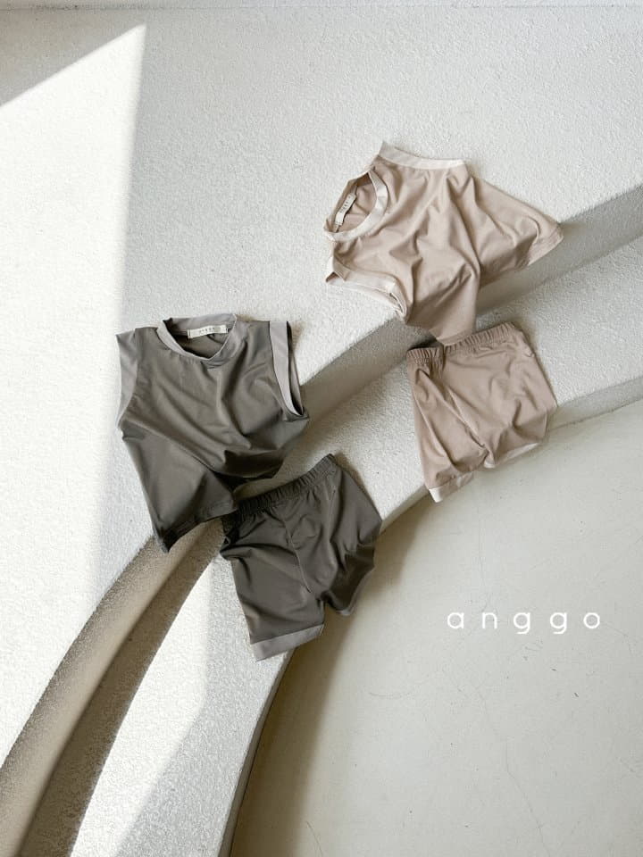 Anggo - Korean Children Fashion - #prettylittlegirls - Plain Swimwear Set - 6