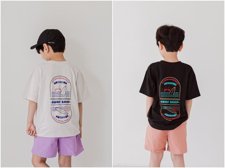 Applemint - Korean Children Fashion - #kidsstore - Surfer Front Back Tee - 2
