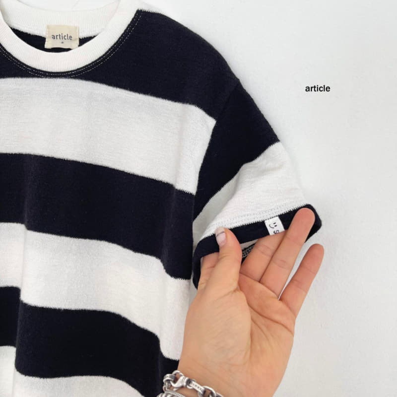 Article - Korean Children Fashion - #kidsshorts - Coy Stripes Tee - 3