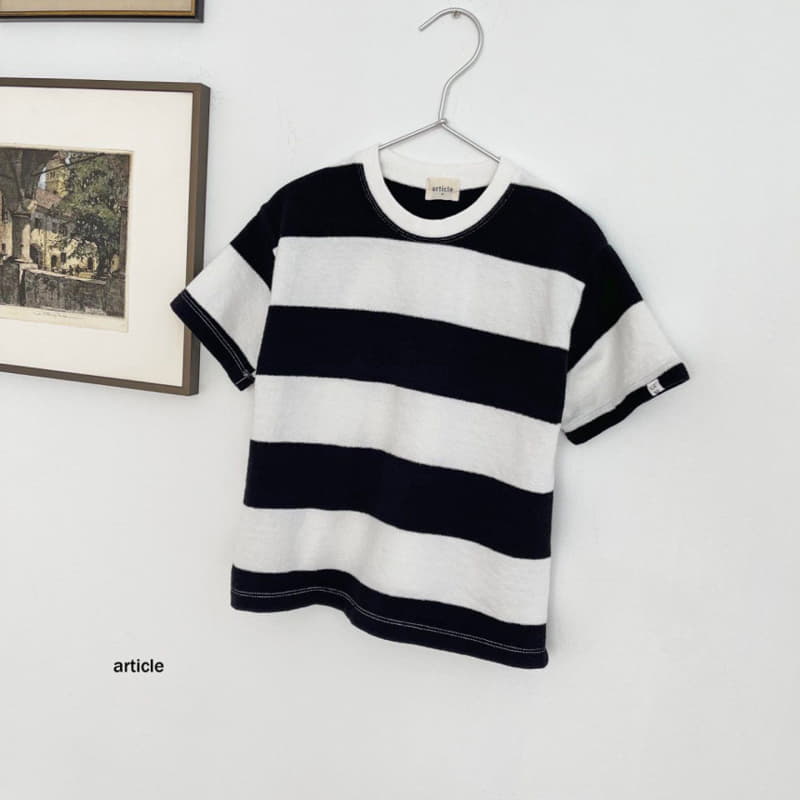 Article - Korean Children Fashion - #kidsshorts - Coy Stripes Tee - 4