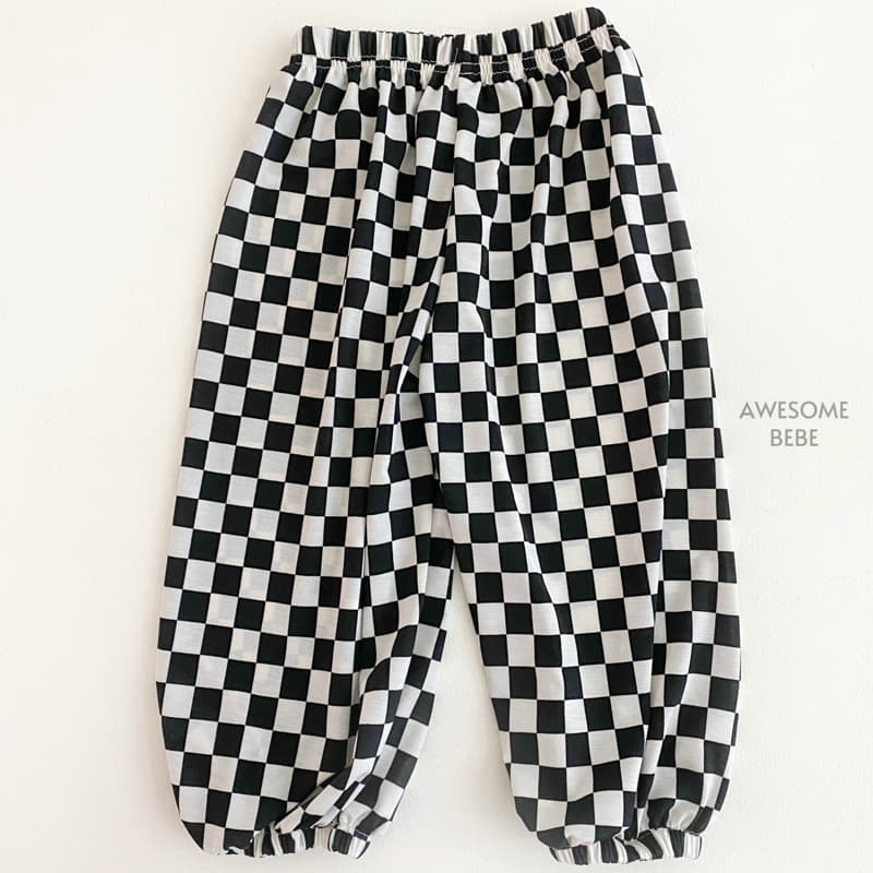 Awesome Bebe - Korean Children Fashion - #designkidswear - Checker Board Pants - 2
