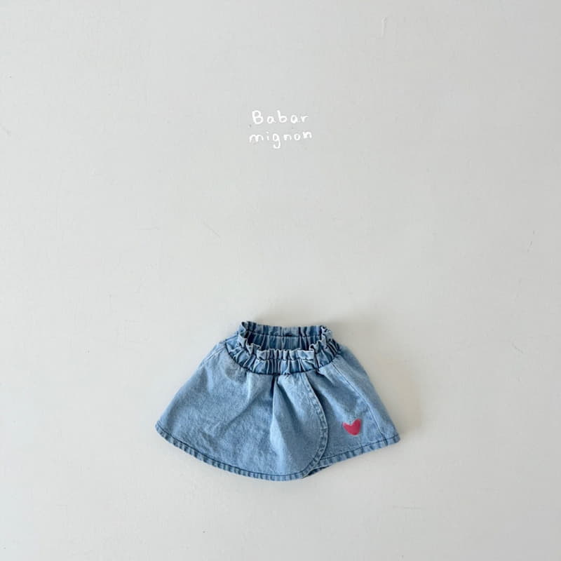 Babar Mignon - Korean Children Fashion - #childrensboutique - Heart Denim Shorts - 4