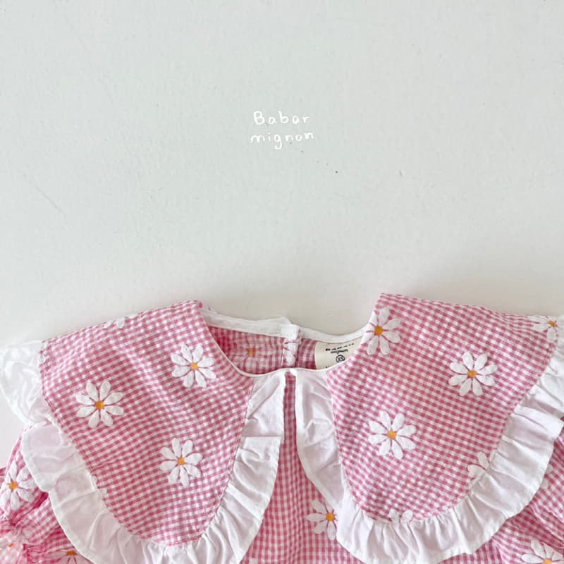 Babar Mignon - Korean Children Fashion - #discoveringself - Flower Collar Top Bottom Set - 10